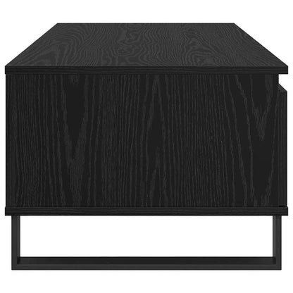 Tavolino da salotto con cassetto Rovere Nero 90 x 50 x 36,5 cm