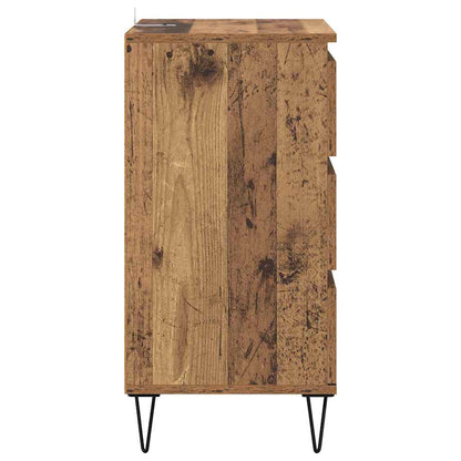 Credenza con cassetto Legno vecchio 40 x 35 x 70 cm