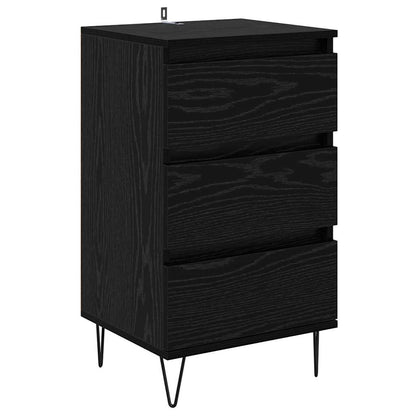 Credenza con cassetto Rovere Nero 40 x 35 x 70 cm