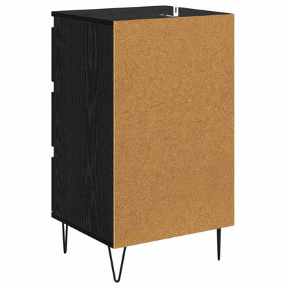 Credenza con cassetto Rovere Nero 40 x 35 x 70 cm