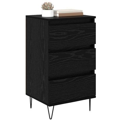 Credenza con cassetto Rovere Nero 40 x 35 x 70 cm
