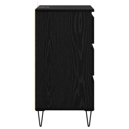 Credenza con cassetto Rovere Nero 40 x 35 x 70 cm