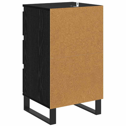 Credenza con cassetto Rovere nero Legno multistrato
