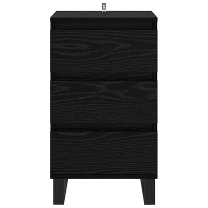 Credenza con cassetto Rovere nero Legno multistrato