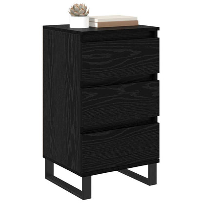 Credenza con cassetto Rovere nero Legno multistrato