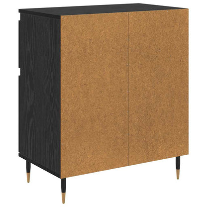 Credenza con cassetto Rovere Nero 60 x 35 x 70 cm