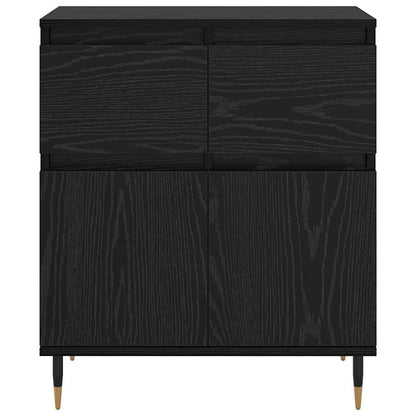 Credenza con cassetto Rovere Nero 60 x 35 x 70 cm