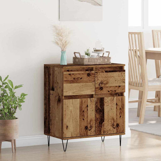 Credenza con cassetto Legno vecchio 60 x 35 x 70 cm