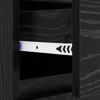 Credenza con cassetto Rovere Nero 60 x 35 x 70 cm