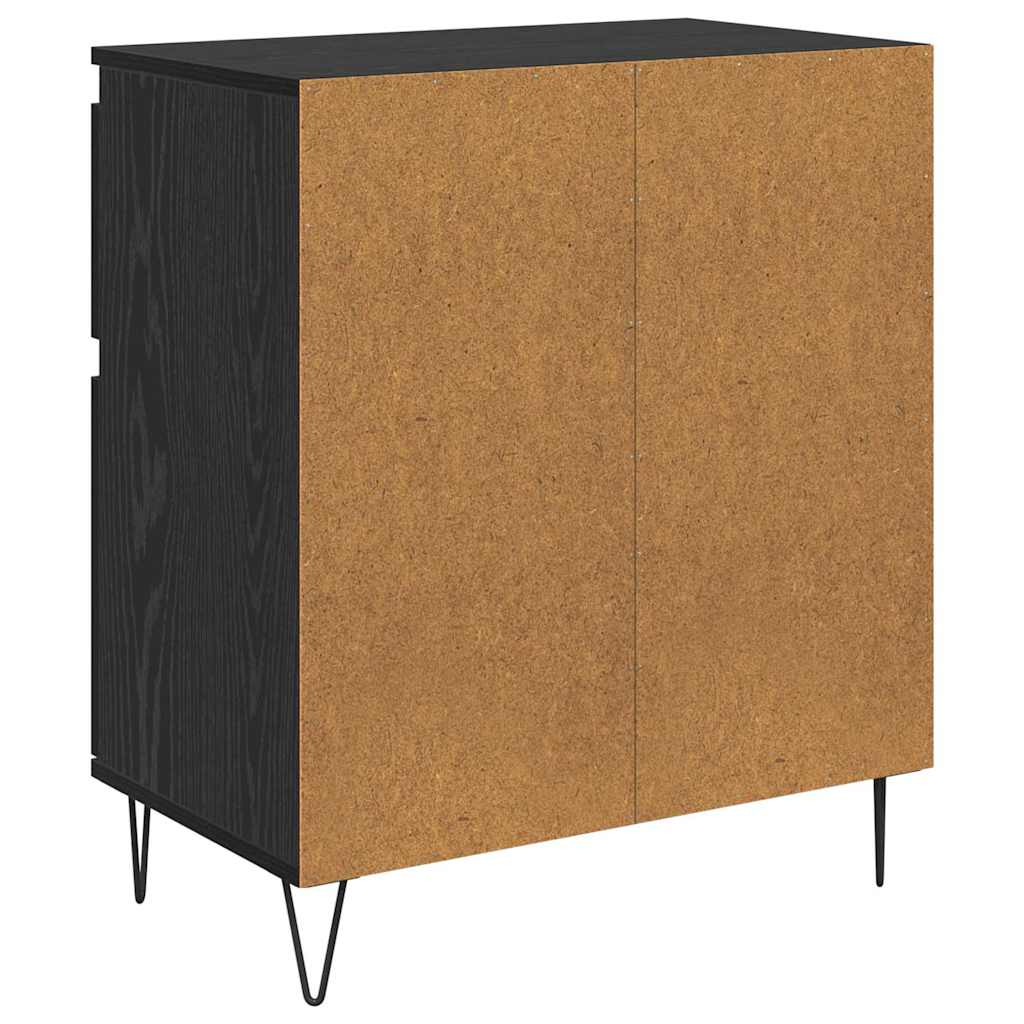 Credenza con cassetto Rovere Nero 60 x 35 x 70 cm