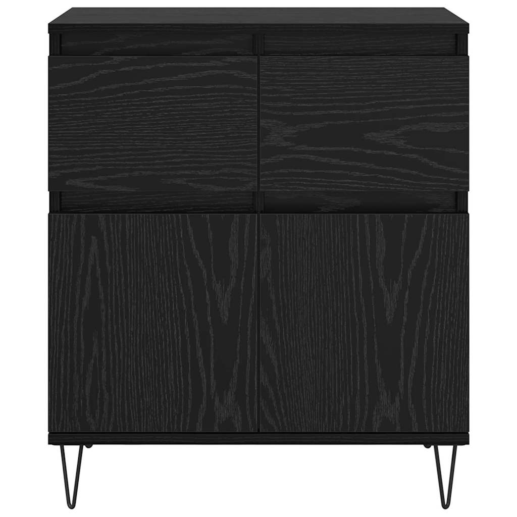 Credenza con cassetto Rovere Nero 60 x 35 x 70 cm