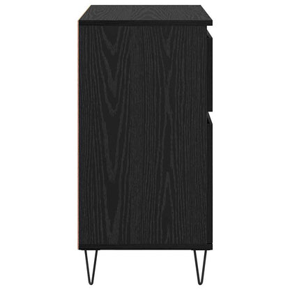 Credenza con cassetto Rovere Nero 60 x 35 x 70 cm