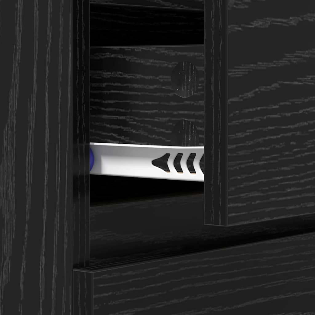 Credenza con cassetto Rovere Nero 60 x 35 x 70 cm