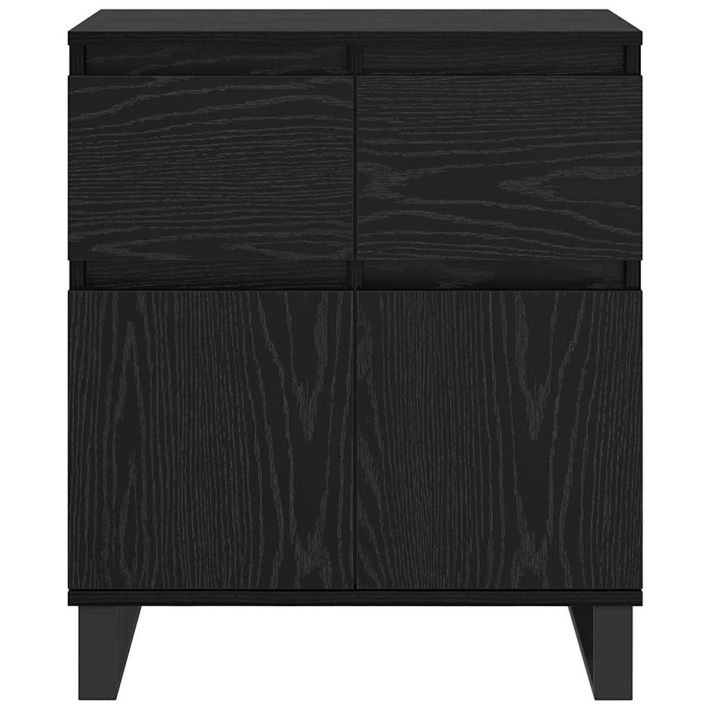 Credenza con cassetto Rovere Nero 60 x 35 x 70 cm