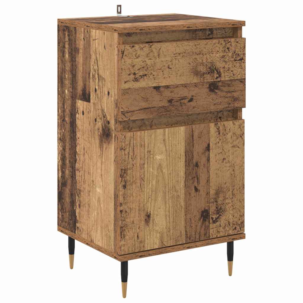 Credenza con cassetto Legno vecchio 40 x 35 x 70 cm