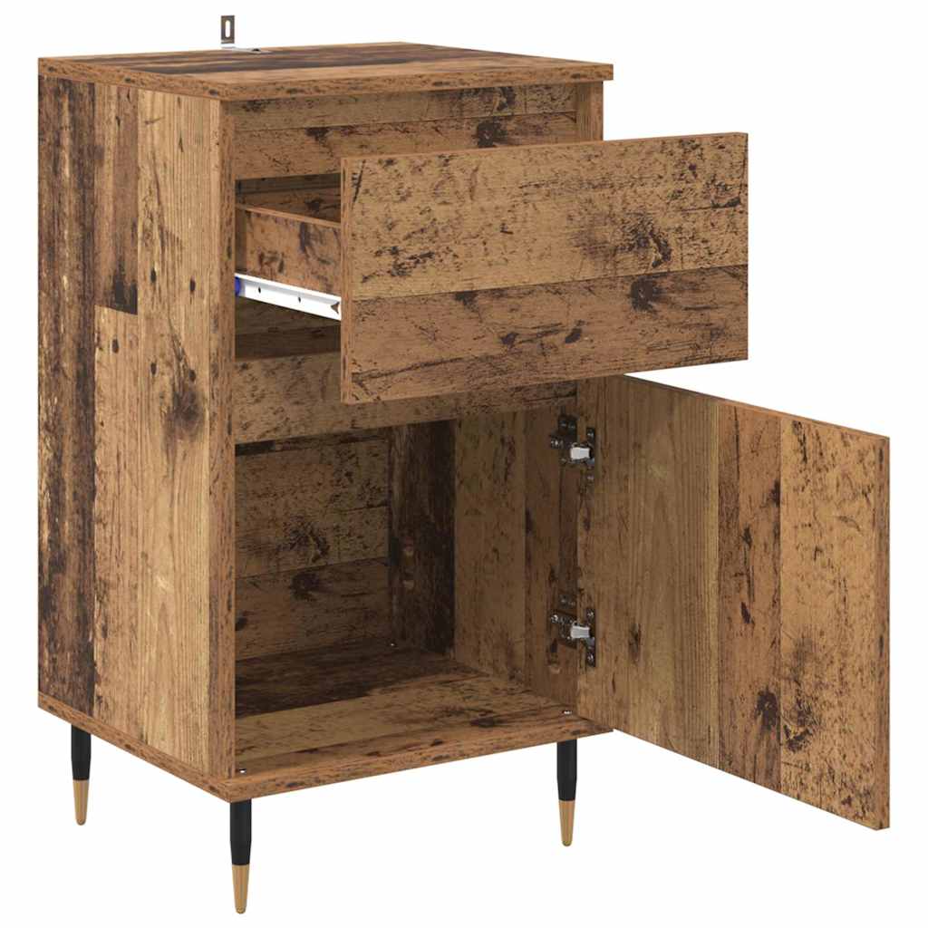 Credenza con cassetto Legno vecchio 40 x 35 x 70 cm