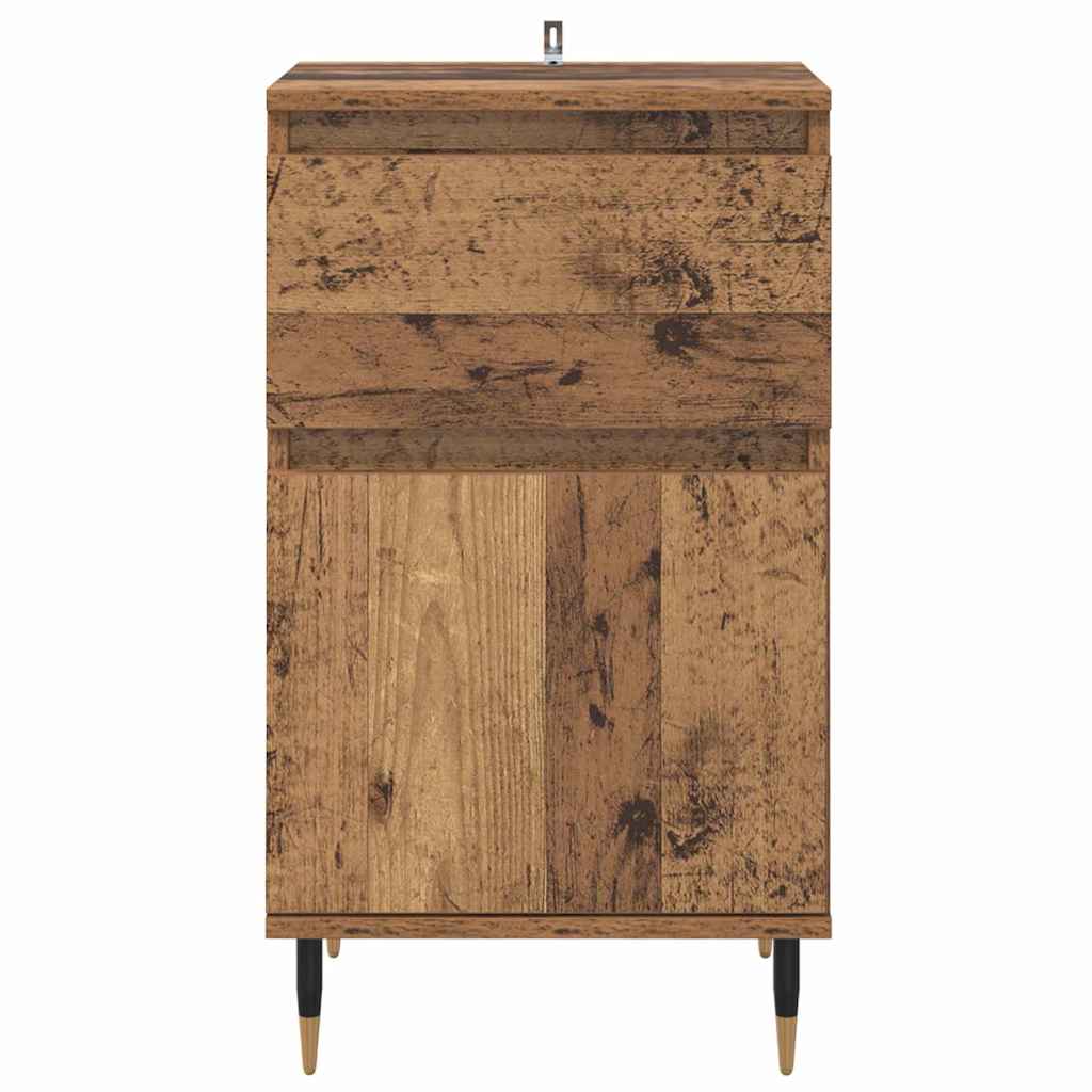 Credenza con cassetto Legno vecchio 40 x 35 x 70 cm