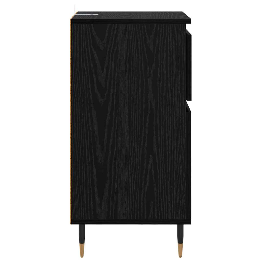 Credenza con cassetto Rovere Nero 40 x 35 x 70 cm