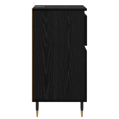 Credenza con cassetto Rovere Nero 40 x 35 x 70 cm