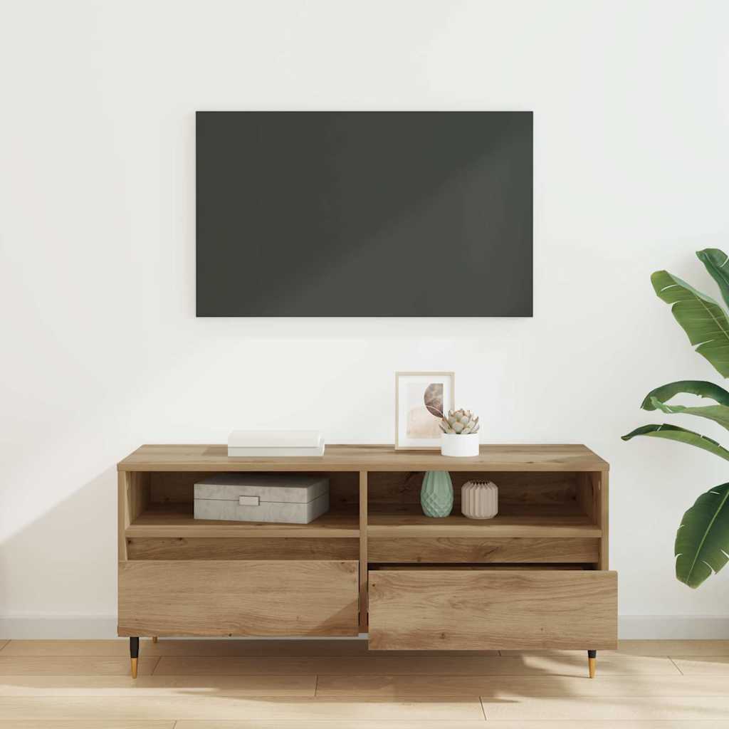 Mobile TV con cassetto Rovere artigianale 100 x 34,5 x 44,5 cm