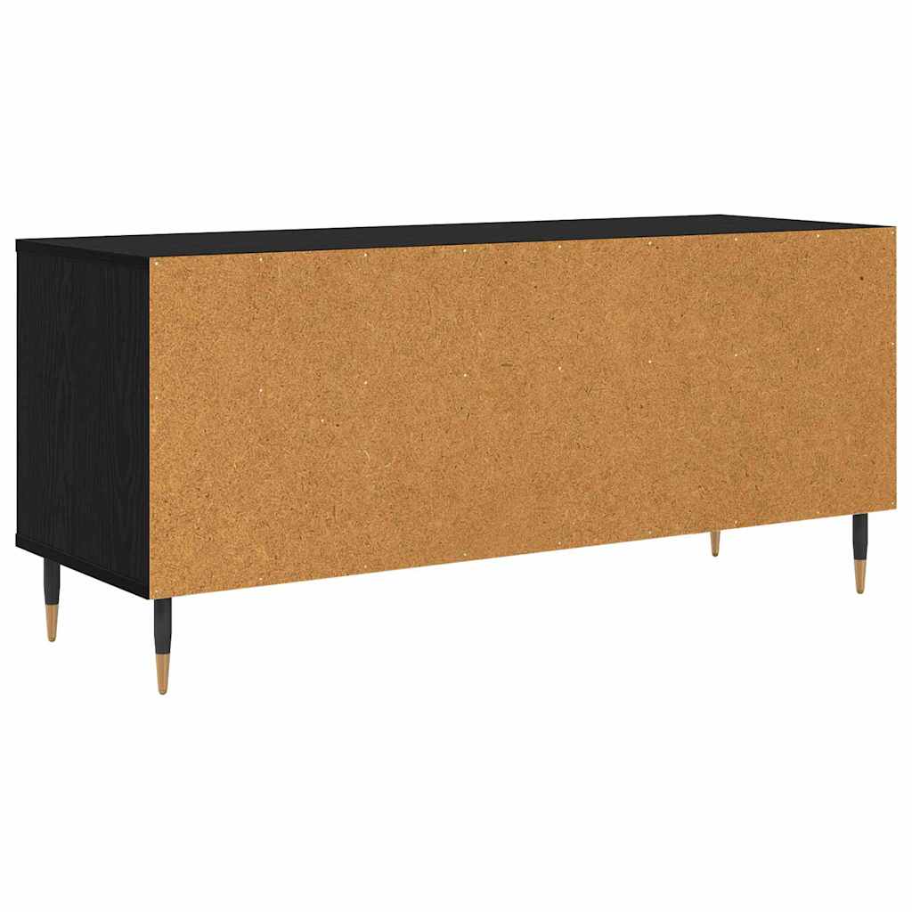 Mobile TV con cassetto Rovere Nero 100 x 34,5 x 44,5 cm