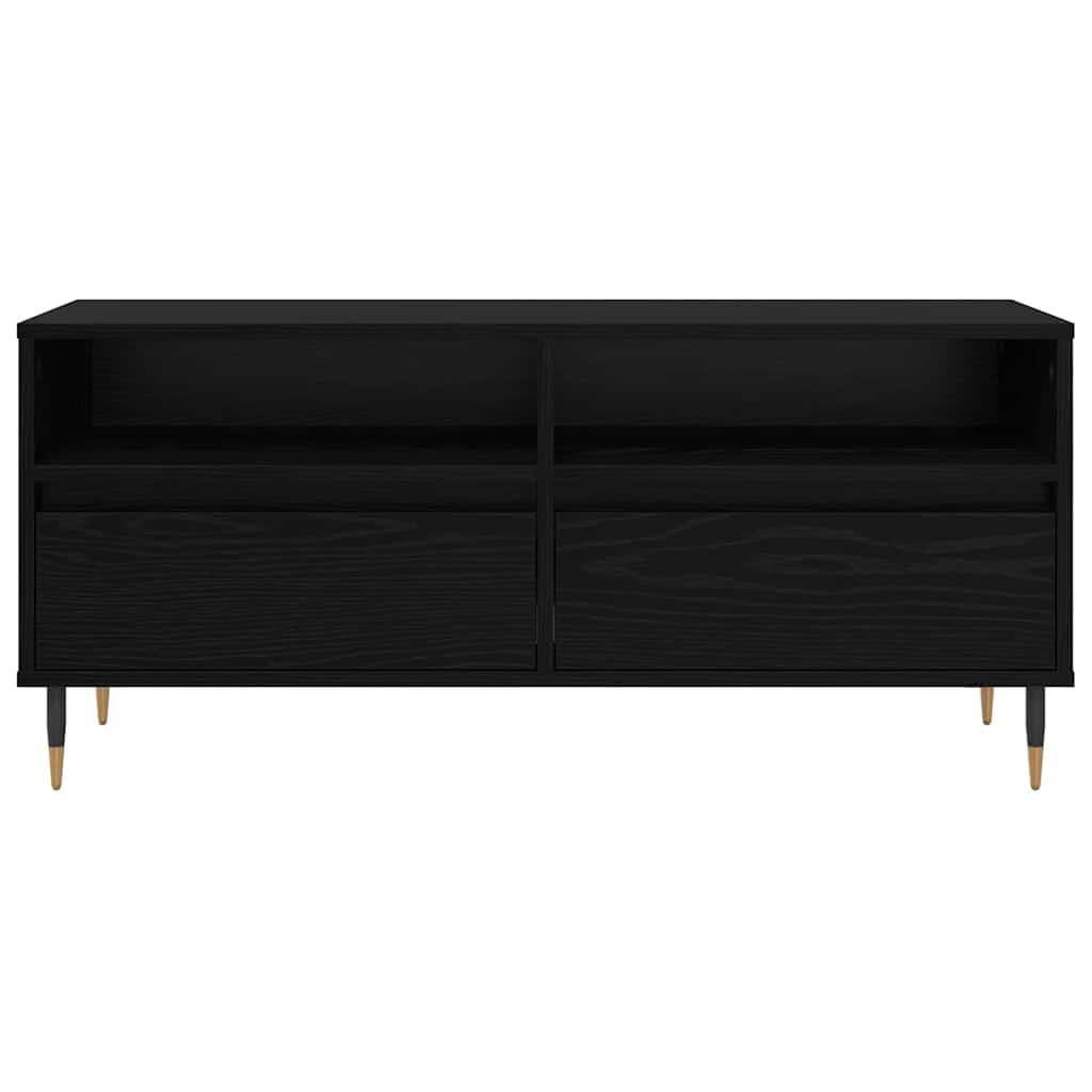 Mobile TV con cassetto Rovere Nero 100 x 34,5 x 44,5 cm