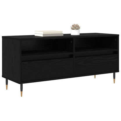 Mobile TV con cassetto Rovere Nero 100 x 34,5 x 44,5 cm