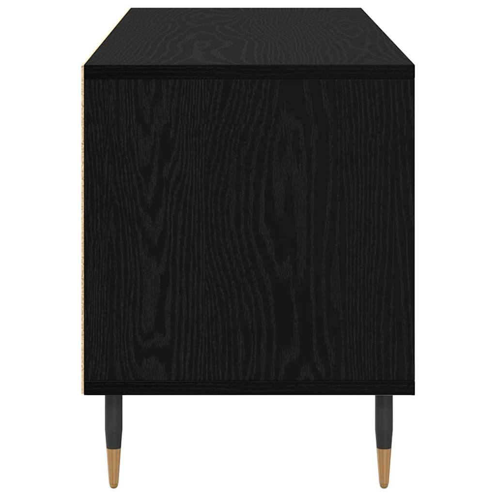 Mobile TV con cassetto Rovere Nero 100 x 34,5 x 44,5 cm