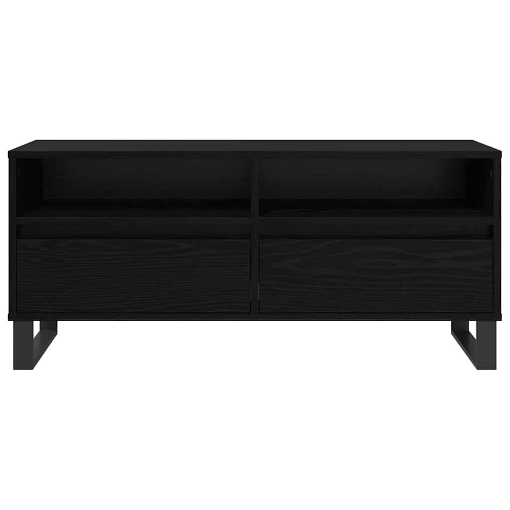 Mobile TV con cassetto Rovere Nero 100 x 34,5 x 44,5 cm