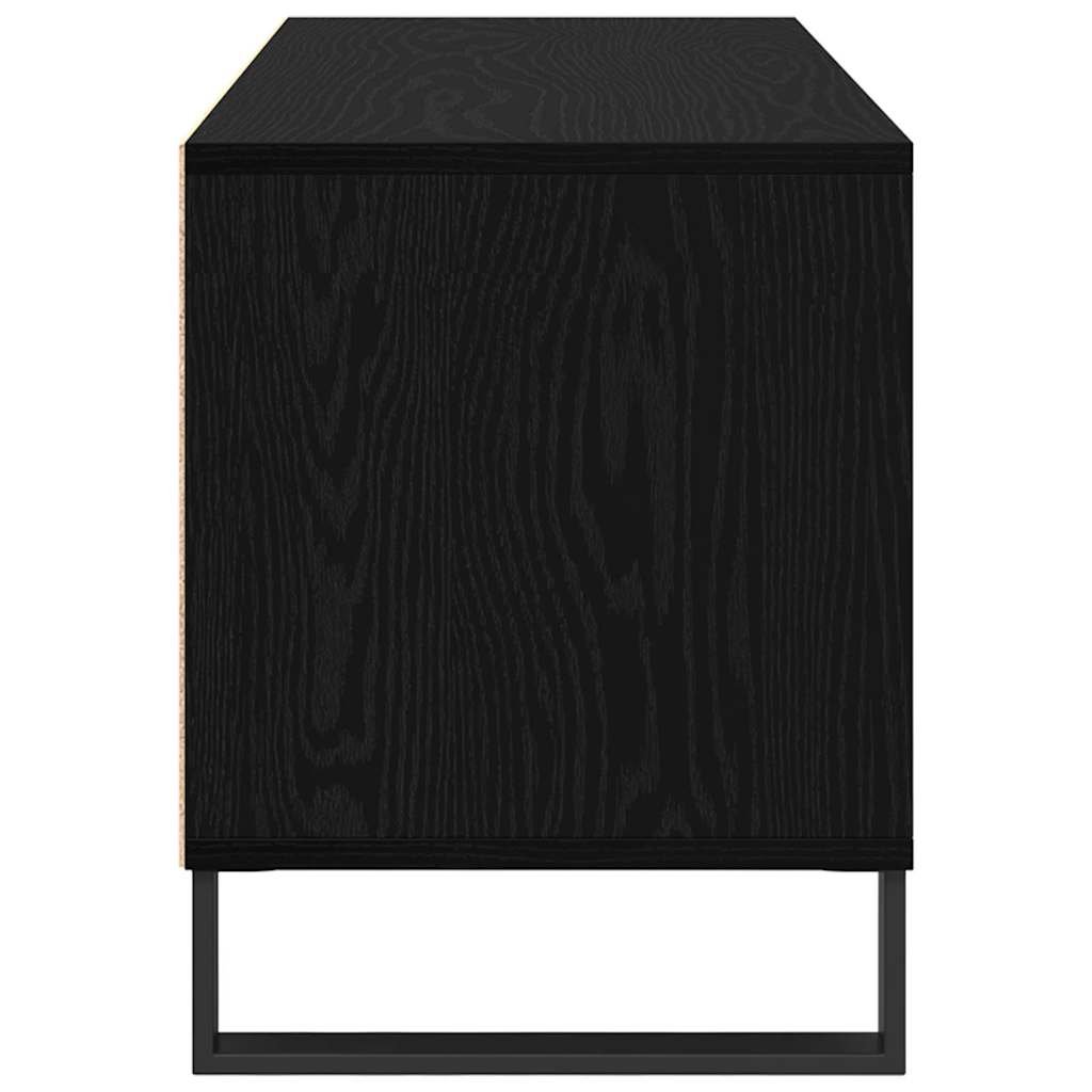 Mobile TV con cassetto Rovere Nero 100 x 34,5 x 44,5 cm