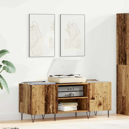 Mobile porta vinili con porta Legno vecchio 121 x 38 x 48 cm