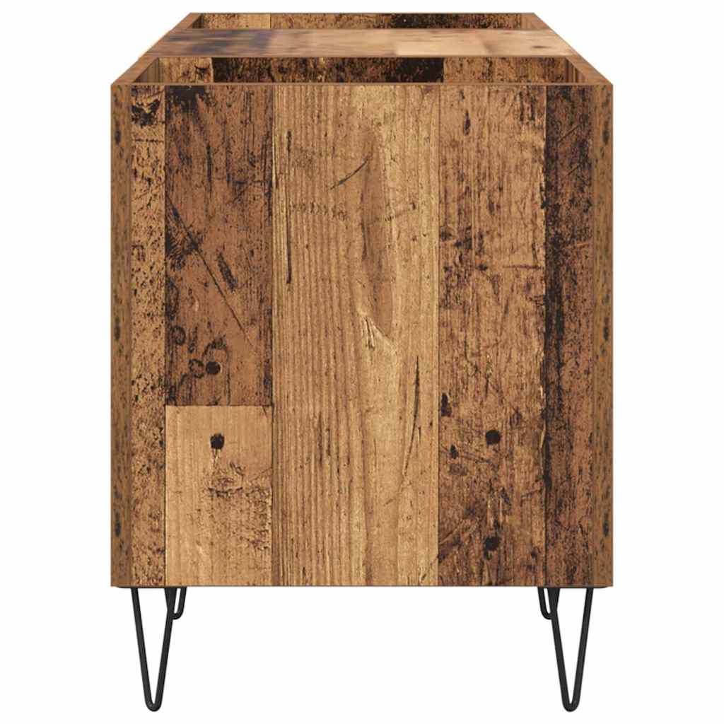 Mobile porta vinili con porta Legno vecchio 121 x 38 x 48 cm | homemem39