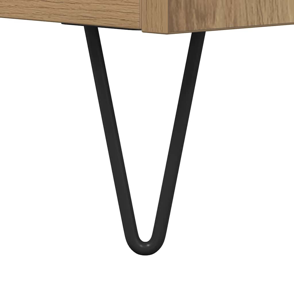 Mobile porta vinili Rovere artigianale 121 x 38 x 48 cm | homemem39