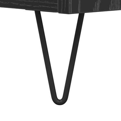 Mobile porta vinili con porta Rovere Nero 121 x 38 x 48 cm | homemem39