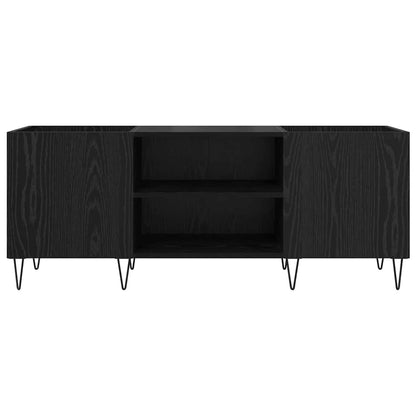 Mobile porta vinili con porta Rovere Nero 121 x 38 x 48 cm | homemem39