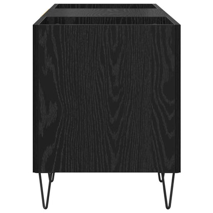 Mobile porta vinili con porta Rovere Nero 121 x 38 x 48 cm | homemem39
