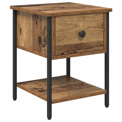 Comodino con cassetto 2 pcs Legno vecchio 34 x 35,5 x 45 cm | homemem39