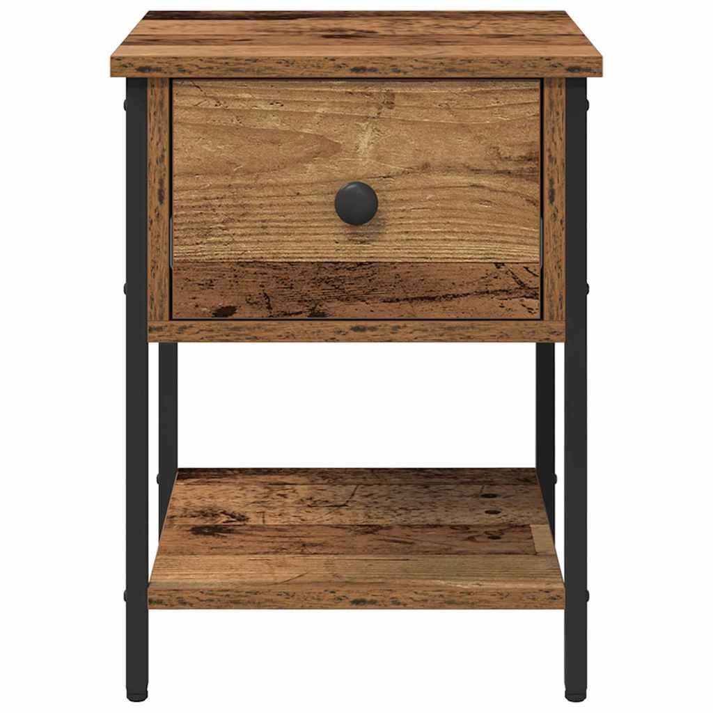 Comodino con cassetto 2 pcs Legno vecchio 34 x 35,5 x 45 cm | homemem39