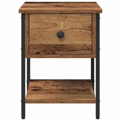 Comodino con cassetto 2 pcs Legno vecchio 34 x 35,5 x 45 cm | homemem39