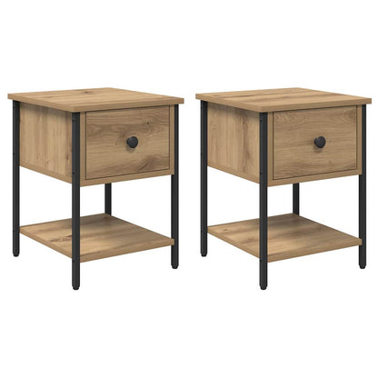 Comodino 2 pcs Rovere artigianale 34 x 35,5 x 45 cm
