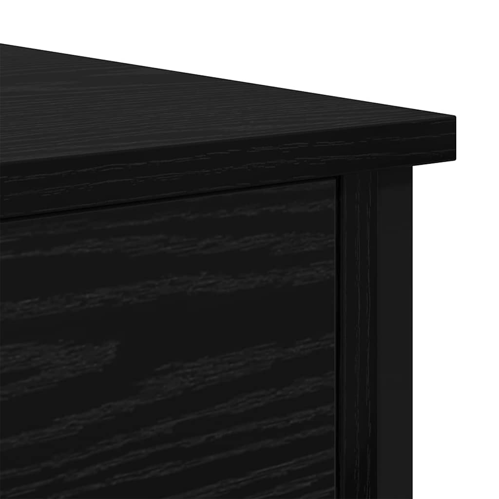 Comodino Rovere Nero 34 x 35,5 x 45 cm Legno multistrato | homemem39