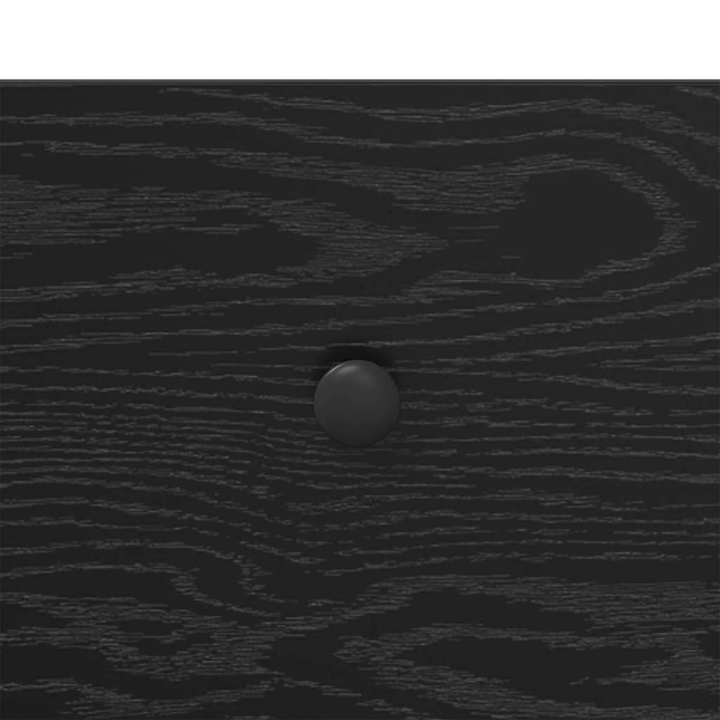 Comodino Rovere Nero 34 x 35,5 x 45 cm Legno multistrato