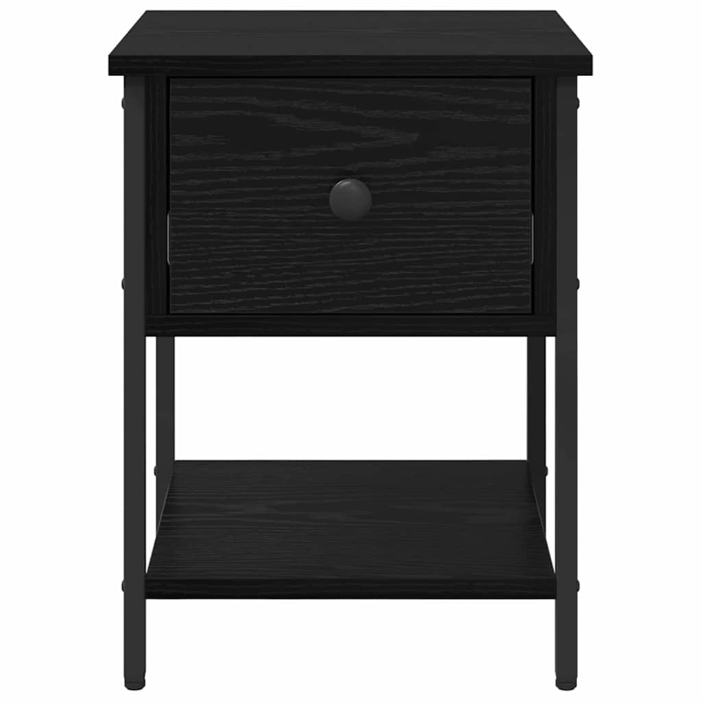 Comodino Rovere Nero 34 x 35,5 x 45 cm Legno multistrato | homemem39