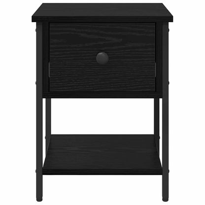 Comodino Rovere Nero 34 x 35,5 x 45 cm Legno multistrato