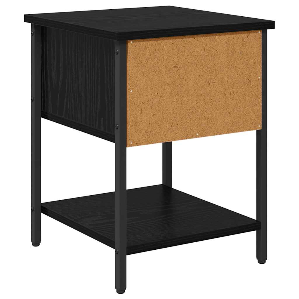 Comodino 2 pcs Rovere Nero 34 x 35,5 x 45 cm Legno multistrato | homemem39