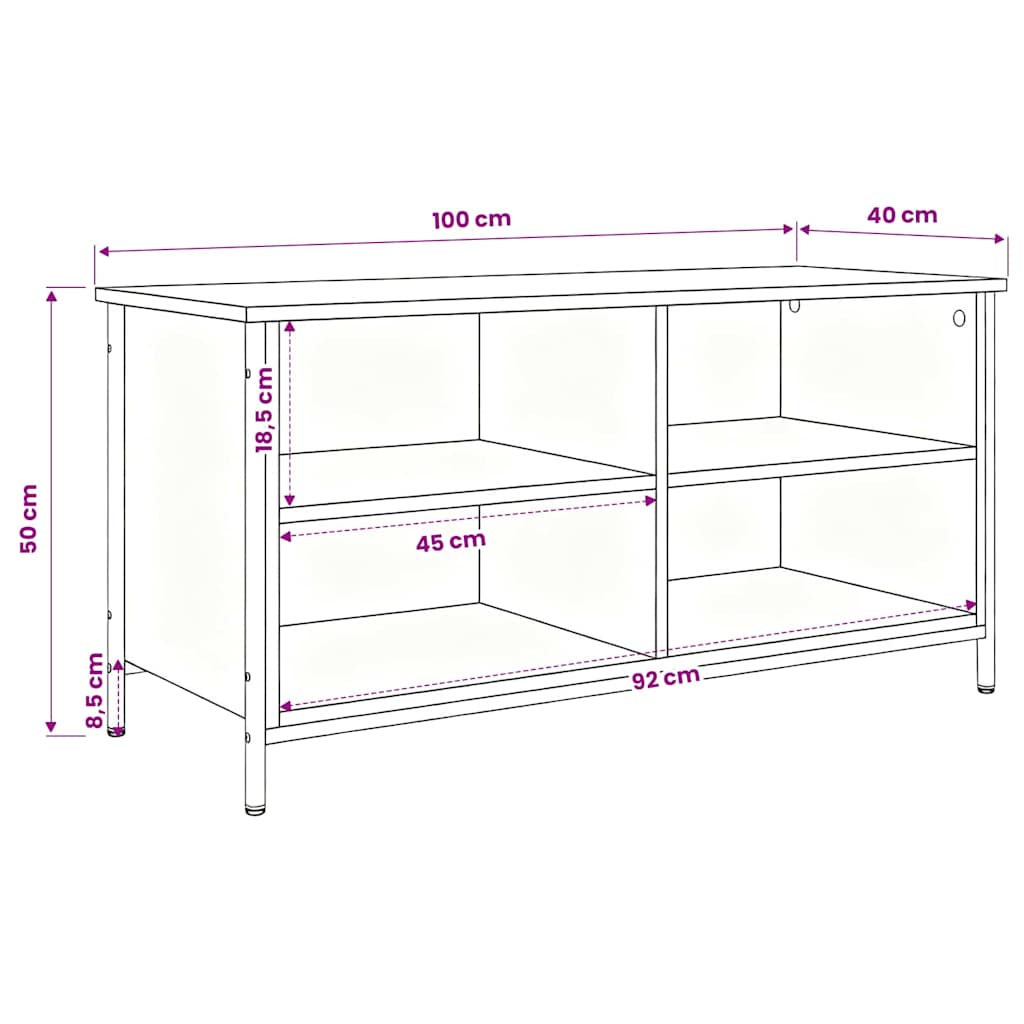 Mobile TV Legno vecchio 100 x 40 x 50 cm Legno multistrato