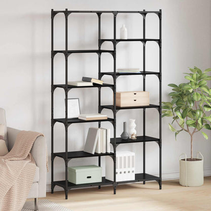 Libreria Rovere nero 100 x 32 x 170 cm Legno multistrato | homemem39