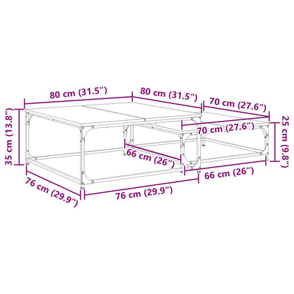 Tavolino da salotto 2 pcs Legno vecchio Legno multistrato