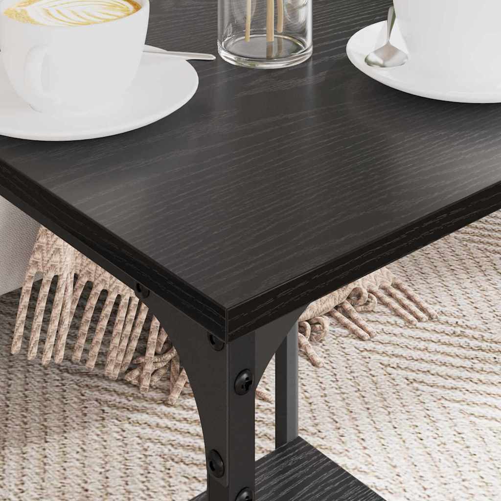 Tavolino da salotto Rovere Nero 40 x 40 x 55 cm | homemem39