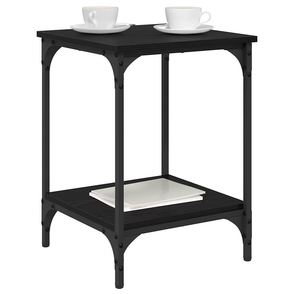 Tavolino da salotto Rovere Nero 40 x 40 x 55 cm | homemem39